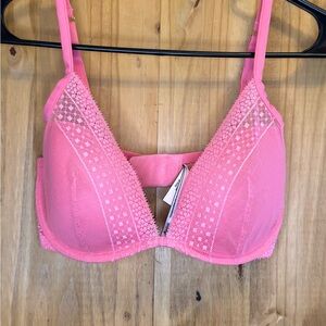 Victoria's Secret Vibrant Pink Mesh Bra